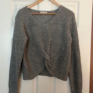 Woven Heart grey sweater